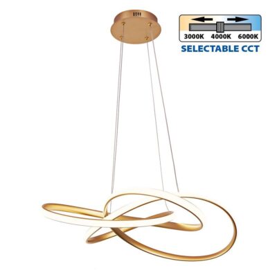 Vivalux VIV005174 LED полилей MAREA LED 60W злато CCT-switch 3000-4000-6000K