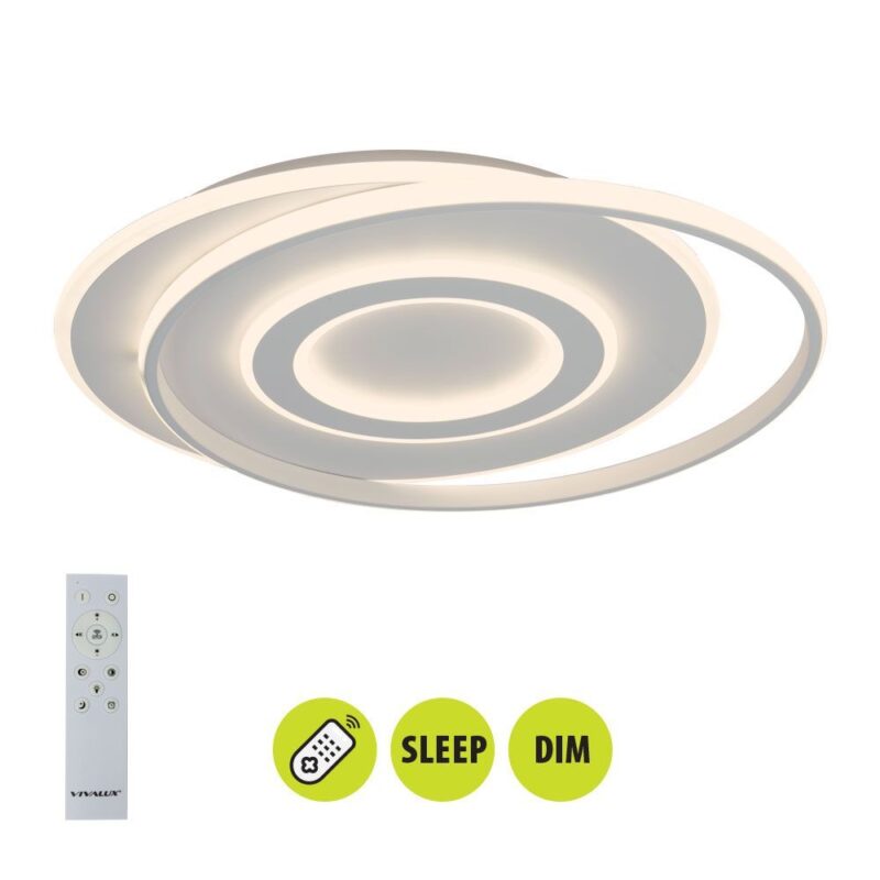 Vivalux VIV005175 Мултифункционална LED плафониера с дистанционно TILDA LED 88W CCT 3000-6000K