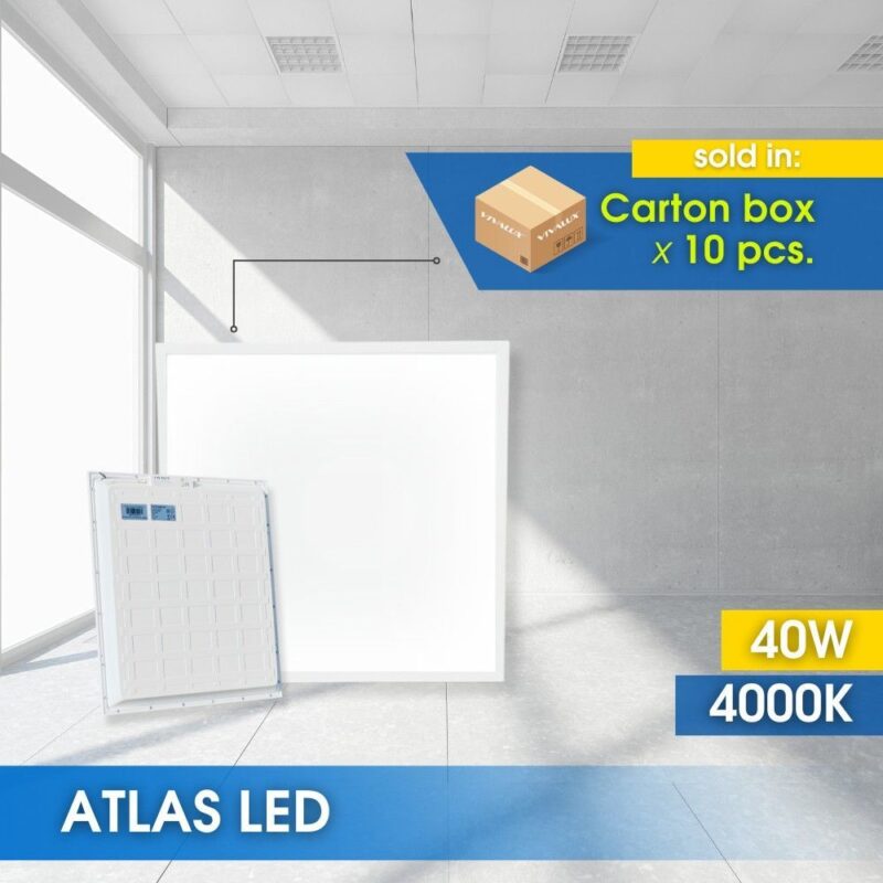 Vivalux VIV005132 Квадратен LED панел ATLAS LED 40W 4000 lm бял 4000K 10 бр.
