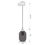 VivaluxVIV005101Полилей LARS SSP601 1xE27 мрежа черен