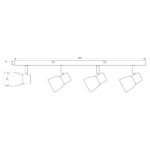 VivaluxVIV005050Спот DANTE SP788 4xE14 опушени стъкла черен