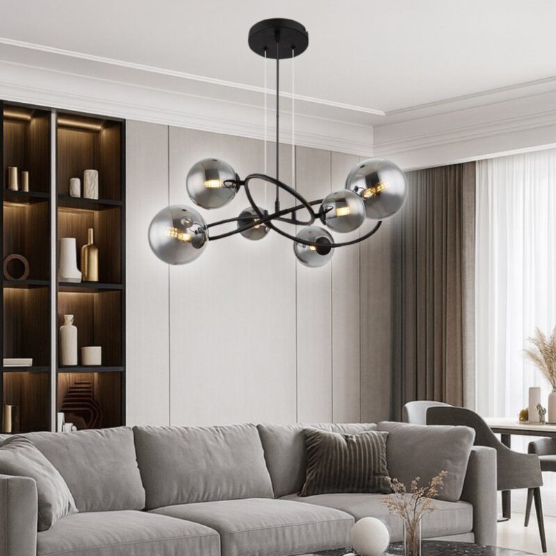 VivaluxVIV005045Полилей GALILEO SSP783 6хG9 опушени стъкла