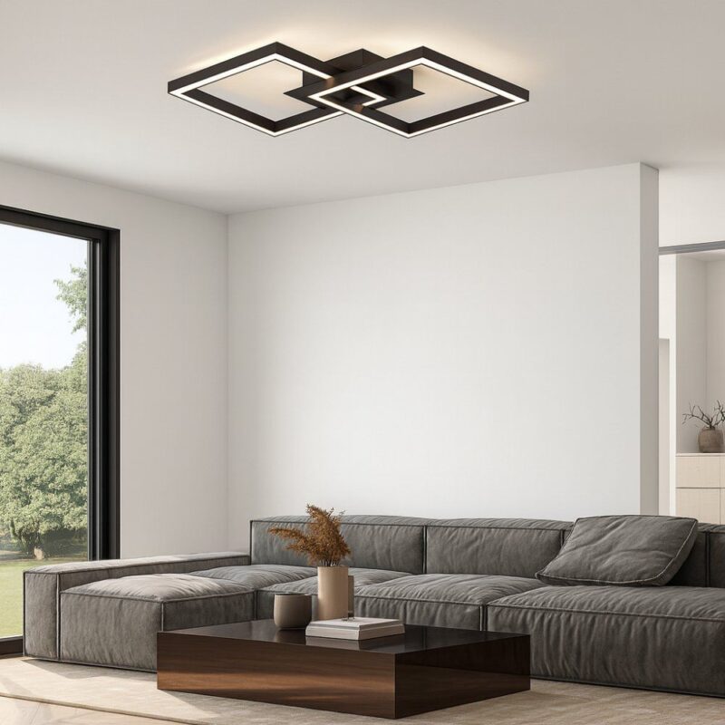 VivaluxVIV005033LED плафон SONOMA LED SQ2 20W черен 4000K