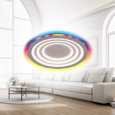 Vivalux VIV005170 Мултифункционална LED плафониера с дистанционно DALIA LED 80W RGB+CCT 3000-6000K