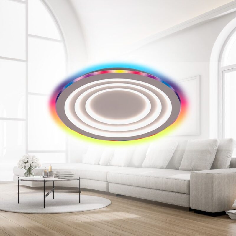 VivaluxVIV005170Мултифункционална LED плафониера с дистанционно DALIA LED 80W RGB+CCT 3000-6000K