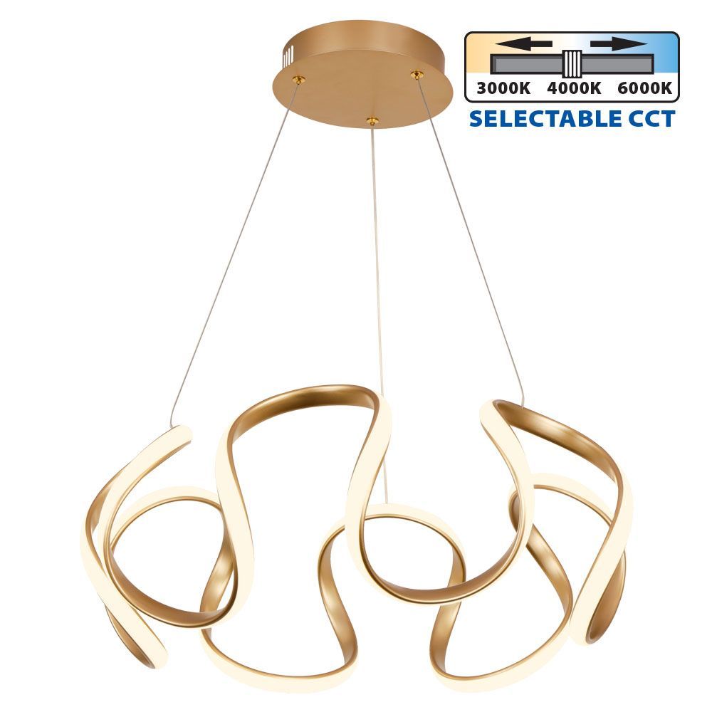 image-product-87a966c8-005167-00.jpg VivaluxVIV005167LED полилей MEANDRA-P LED 54W злато CCT-switch 3000-4000-6000K