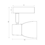 VivaluxVIV005047Спот DANTE SP785 1xE14 опушено стъкло черен