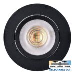 VivaluxVIV005138Кръгла LED луна за вграждане RAYA LED 5W черна CCT-switch 3000K-4000K-6400K