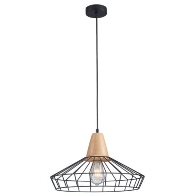 Vivalux VIV005098 Полилей AVA SSP799 1xE27 метал с дърво черен