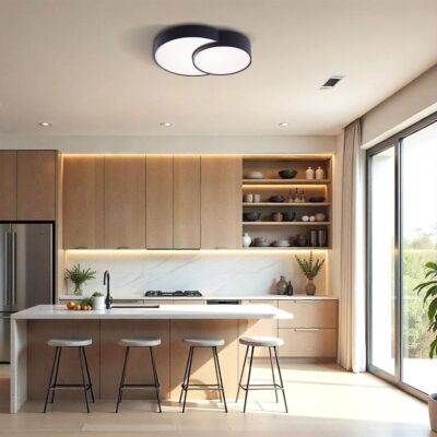 Vivalux VIV005151 LED плафон PEBBLE LED 35W черен CCT 3000-4000-6000K