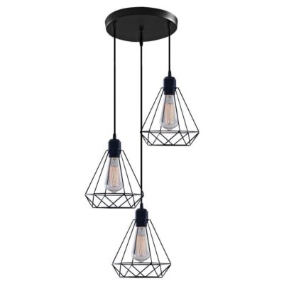 Vivalux VIV005012 Полилей ALMA SSP763 3хЕ27 декоративна решетка черен