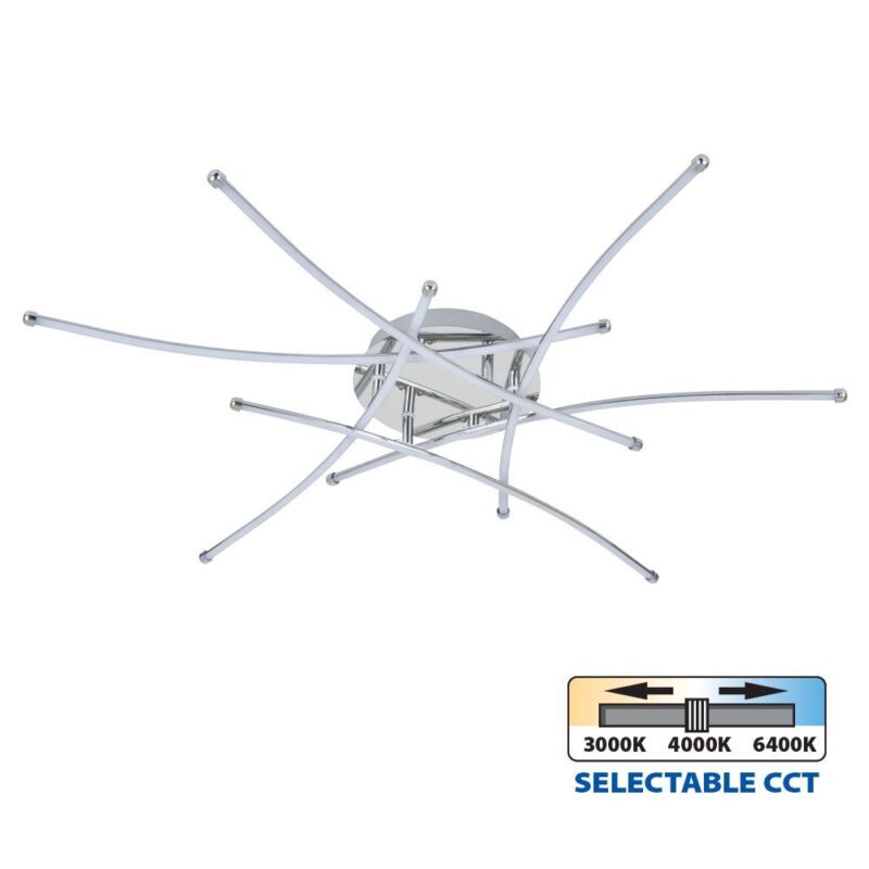 Vivalux VIV005162 LED плафон ANETA LED 40W хром CCT-switch 3000-4000-6400K