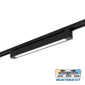 VivaluxVIV005207Линейно LED тяло за релсов монтаж DRAX LED 20W черен CCT-switch 3000K-4000K-6400K