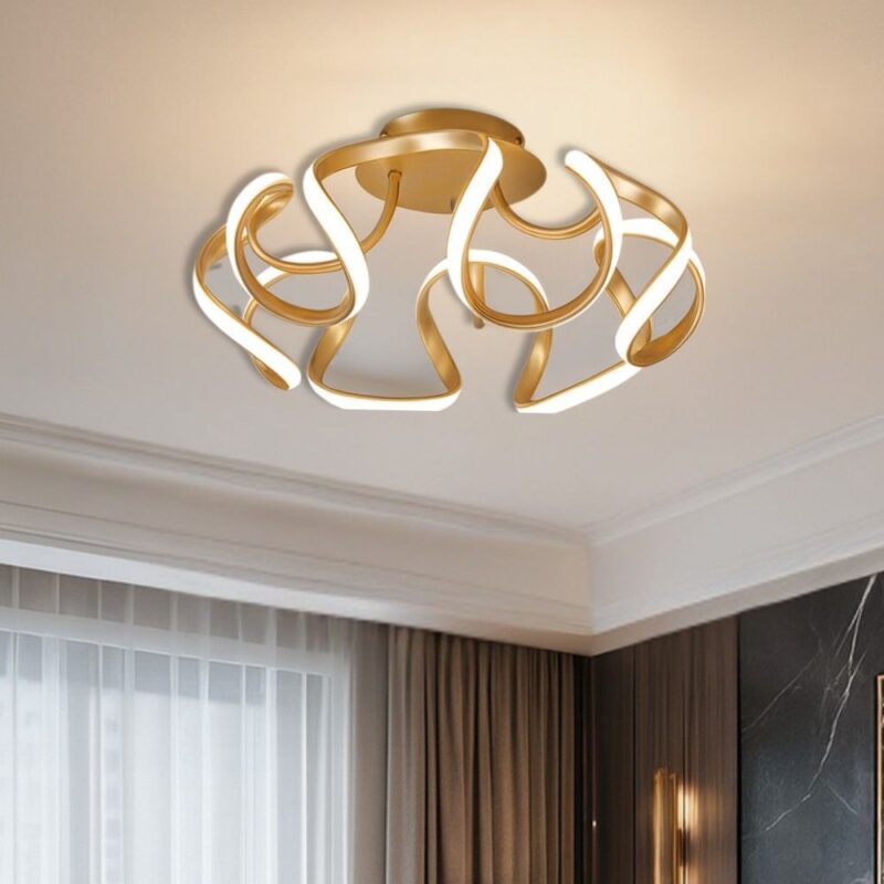 VivaluxVIV005169LED плафон MEANDRA-C LED 54W злато CCT-switch 3000-4000-6000K