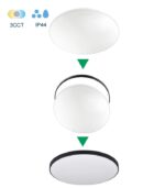 Vito 2027011 LED CEILING LAMP SATURN 18W 3xCCT (3000K/4000K/6500K) 1620lm φ250*H50 2RINGS