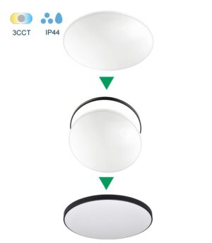 Vito 2027031 LED CEILING LAMP SATURN 32W 3xCCT (3000K/4000K/6500K) 2880lm φ380*H60 2RINGS