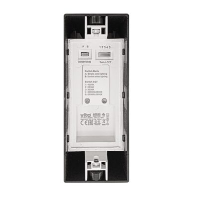 Vito 3401160 LED WALL LIGHT ARCOS 15W 5xCCT (3000K/4000K/6500K/3000K+6500K/6500K+3000K) 1350Lm IP65 20*7CM BLACK