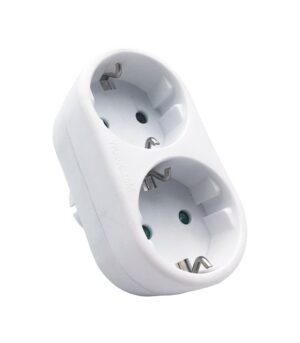 Vito 8002860 MULTISOCKET DUPLO-R 16A 3680W WHITE EARTH-LINE SHUTTER PLUG+2xSOCKET