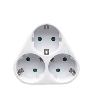 Vito 8002840 MULTISOCKET TRIPLO-R 16A 3680W WHITE EARTH-LINE SHUTTER PLUG+3xSOCKET