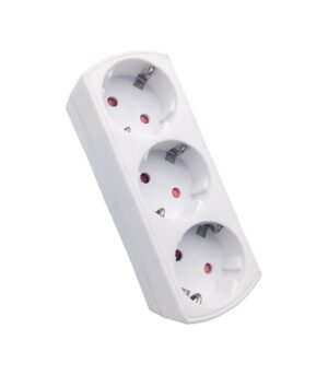 Vito 8002850 MULTISOCKET TRIPLO-S 16A 3680W WHITE EARTH-LINE SHUTTER PLUG+3xSOCKET