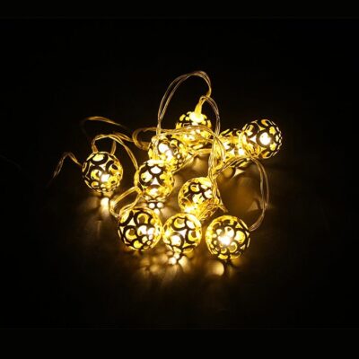 Vito 5620650 CHRISTMAS LIGHTING NATALE-11 GOLDBALL 10LED 2700K 1M 2xAA IP20 TRANSPARENT