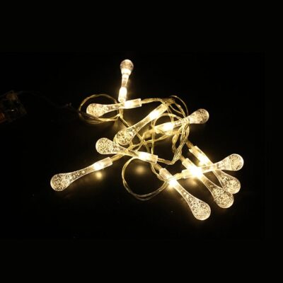 Vito 5620720 CHRISTMAS LIGHTING NATALE-17 CRYSTALDROP 10LED 2700K 1M 2xAA IP20 TRANSPARENT