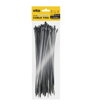 Vito 7100520 PLASTIC CABLE TIE 3.6X250 BLACK 100PCS