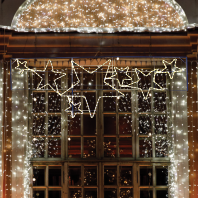 ACA Lighting X082641215 Звезди – 264 LED 11м лента топло бяло стеди IP44 87×237см 1.5м кабел