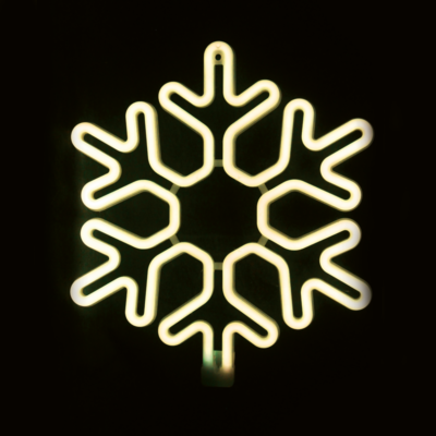 ACA Lighting X0830014111 Снежинка – 300 неон LED 3м двойна SMD лента топло бяло стеди IP44 40×40см 1.5м кабел