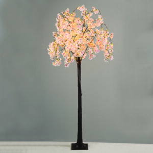 ACA Lighting X104001448 Дърво CHERRY BLOSSOM 400 топло бели LED адапт. 4.5V IP44 H180см основа 21×21см 5м кабел