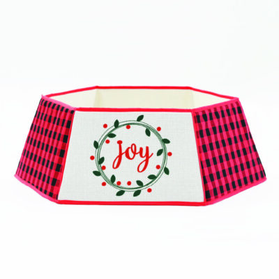 ACA Lighting X072585 Шестоъгълна яка за коледно дърво JOY декоративна червена 76.2×61×24см