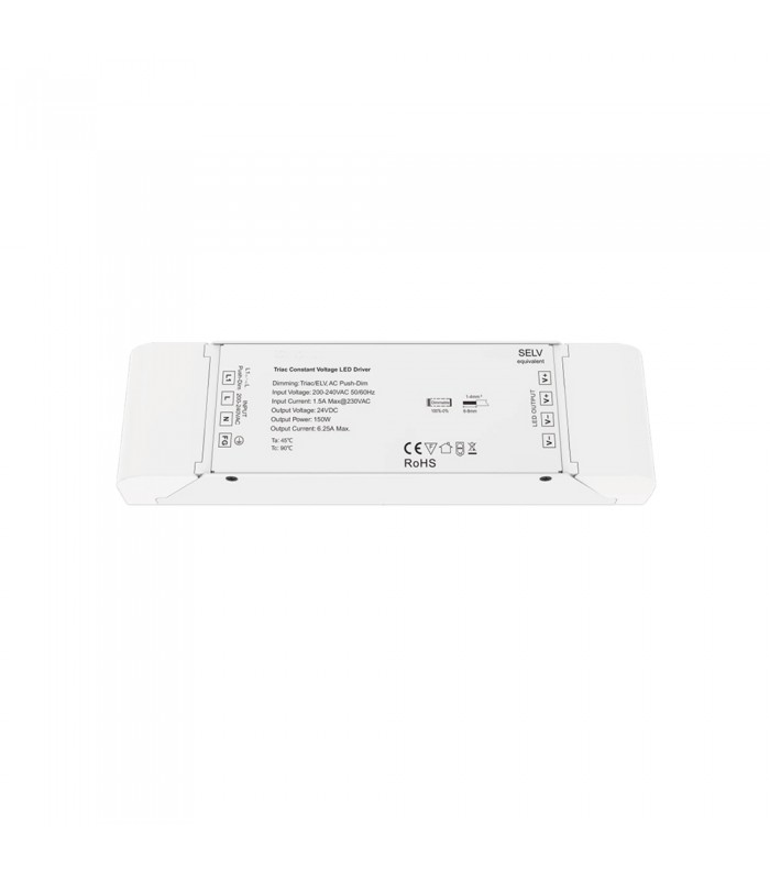triac-dimmable-transformer-maestro-14-24vdc-max150w-ip20.jpg Vito 6210290 ДИМИРУЕМ ДРАЙВЕР ЗА ПОСТОЯННО НАПРЕЖЕНИЕ TRIAC MAESTRO-14 24VDC MAX.150W IP