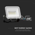 V-TAC VT-10014 20W LED Прожектор SAMSUNG Чип PRO-S Черно Тяло 3000К
