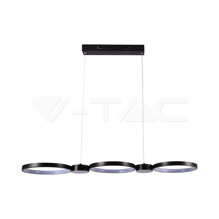 10044.jpg V-TAC VT-10044 LED Осветител 38W Висящ (95*100CM) Черен 3000K