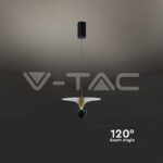 V-TAC VT-10086 9W LED Висяща Лампа (30*320*100CM) Черно+Златно Тяло 4000K