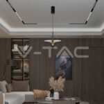 V-TAC VT-10086 9W LED Висяща Лампа (30*320*100CM) Черно+Златно Тяло 4000K