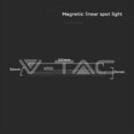 V-TAC VT-10239 22W LED Магнитен Линеен Спот 4000K Черно Тяло