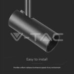 V-TAC VT-10255 20W LED Магнитен Осветител Прожектор 3000K Черно Тяло