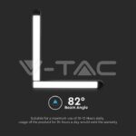 V-TAC VT-10267 25W LED Магнитен Осветител L Форма 3000K Черно Тяло