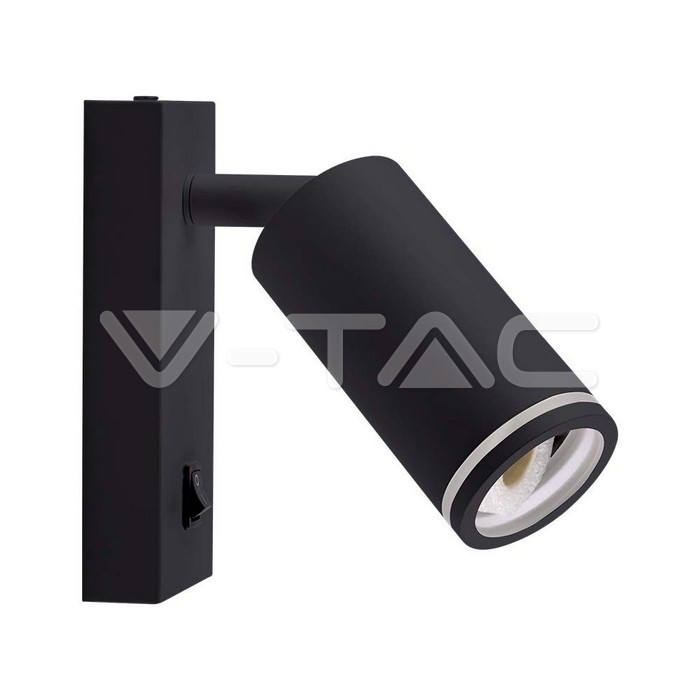 10294.jpg V-TAC VT-10294 GU10 Стенен Хотел Аплик Черен