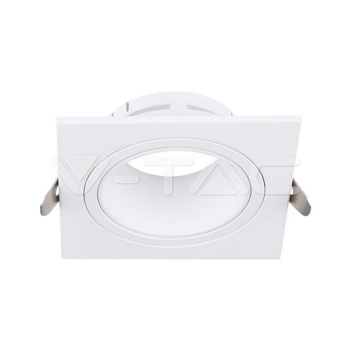 10297.jpg V-TAC VT-10297 GU10 Корпус Метал PC Бял Квадрат