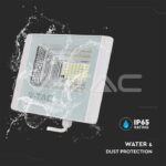 V-TAC VT-10408 20W LED Соларен Прожектор 4000К Бяло Тяло