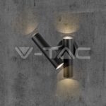 V-TAC VT-10473 2x2.6W Стенен Спот Черен 3000К IP44