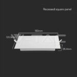V-TAC VT-10480 6W LED Backlit Панел Квадрат 3000К