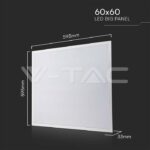 V-TAC VT-10557 LED Панел 36W 600x600mm 120Lm/W 3000K Вкл. Драйвер 10БР/СЕТ