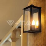 V-TAC VT-10561 E14 Outdoor Lamp Holder (W200*D168*H350мм) Черно Тяло IP65