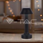V-TAC VT-10568 2W LED Настолна Лампа (D100*230) 3 в 1 Черно Тяло