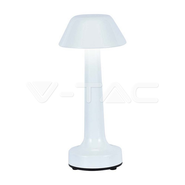 V-TAC VT-10569 2W LED Настолна Лампа (D100*230) 3 в 1 Бяло Тяло