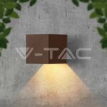V-TAC VT-11889 9W COB LED Соларна Стенна Батерия 1x2600mAh 16ч. 4000K Corten Тяло IP65