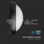 V-TAC VT-1267 8W Плафон Овал Черно Тяло 3000K IP66